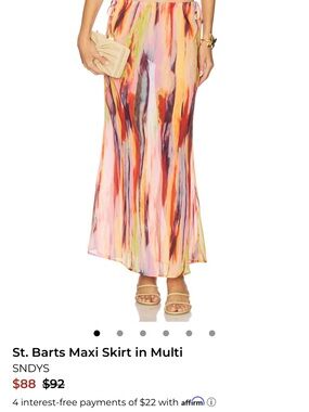 SNDYS St. Barts Multi-Color Maxi Skirt